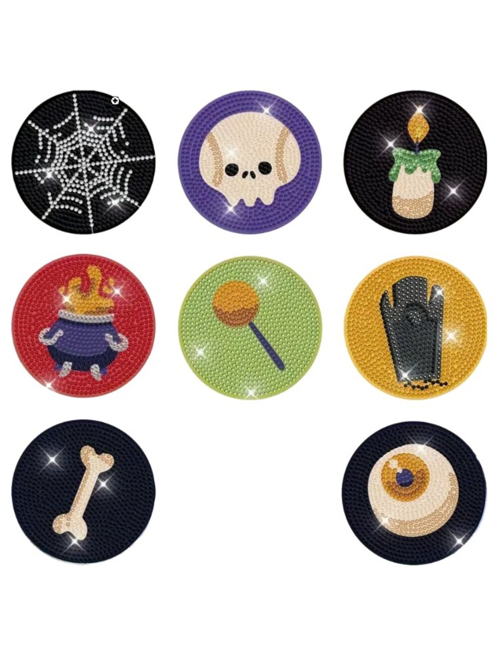 Halloween & Sugar Skull Diamond Painting Coaster Mega Bundle – 5 Complete Sets